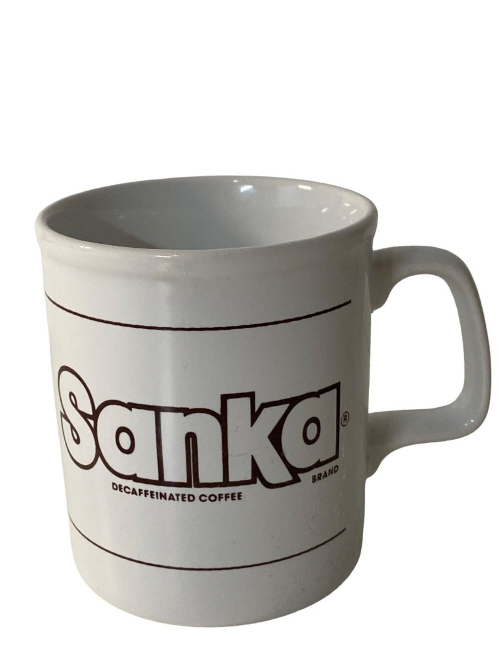 SANKA Decaffeinated Coffee Mug Ceramic Instant Staffordshire England Kiln Craft